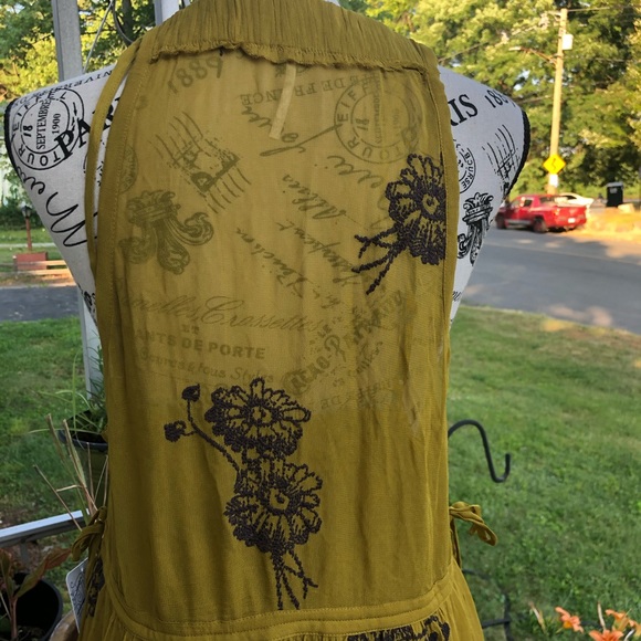 Free People RunAway Embroidered Dress Size S - Picture 6 of 6